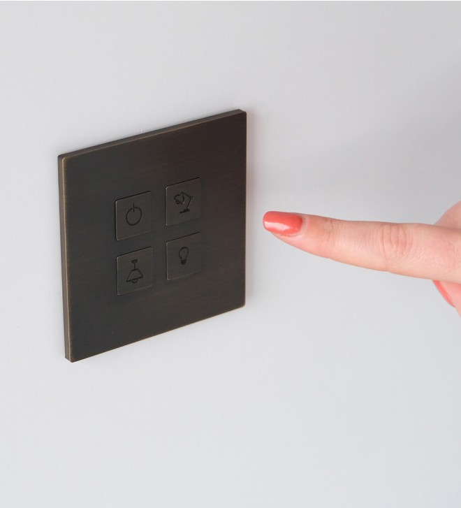 Plaques d'interrupteurs design avec boutons
