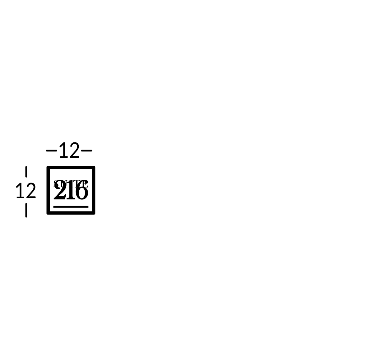 Ligne de signalétique en laiton vieilli foncé, avec caractères gravés en laiton naturel.